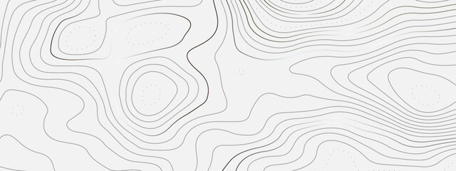 Topographic wave and curve line contour map background. Abstract wavy topographic map and curved lines background. Abstract geographic wave grid line map. Vector illustration.