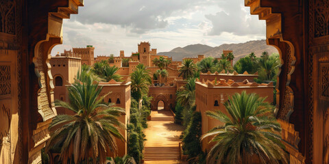 A photograph showing the main tourist attractions of Morocco 