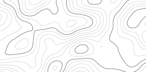 Wave topographic contour map, topographic wavy map line background. Abstract geographic wave grid line map. Geographic mountain relief background. Vector illustration.
