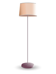 Floor lamp stands on the floor