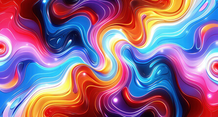 Colorful abstract swirl background featuring vibrant red, blue, and yellow tones, perfect for dynamic and modern designs