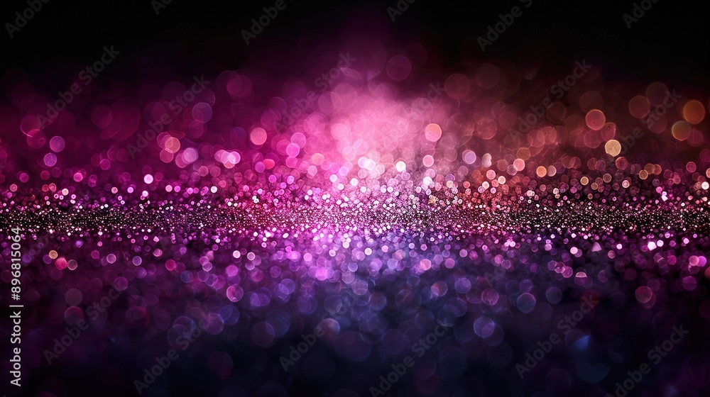 Aufkleber blurred image of purple-pink background with numerous tiny dots of light centered