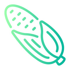 corn Line Gradient Icon
