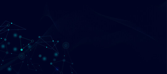 Vector Network or connection. Abstract technology science background.