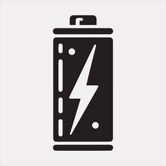 battery vector silhouette on a white background