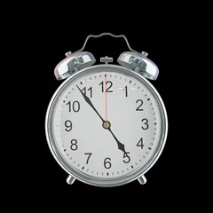 4:54 PM Vintage Steel Alarm Clock with Alloy Steel Body and Glass Twin Bell, Featuring Classic...