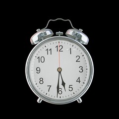 5:31 PM Vintage Steel Alarm Clock with Alloy Steel Body and Glass Twin Bell, Featuring Classic...