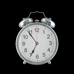 6:54 PM Vintage Steel Alarm Clock with Alloy Steel Body and Glass Twin Bell, Featuring Classic...