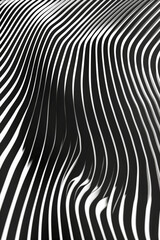 Monochrome abstract image of wavy lines creating a dynamic and fluid pattern in vertical format.
