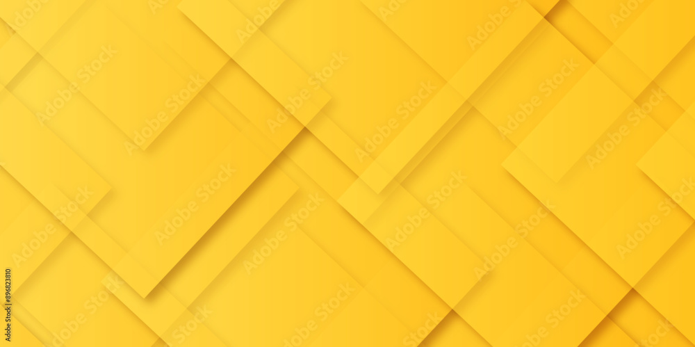 Poster abstract modern yellow, orange pattern geometric luxury gradient line background random square shape