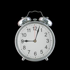 9:03 PM Vintage Steel Alarm Clock with Alloy Steel Body and Glass Twin Bell, Featuring Classic...