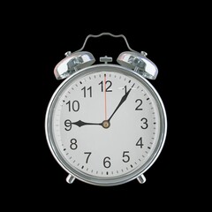 9:06 PM Vintage Steel Alarm Clock with Alloy Steel Body and Glass Twin Bell, Featuring Classic...