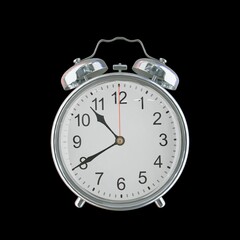 10:40 PM Vintage Steel Alarm Clock with Alloy Steel Body and Glass Twin Bell, Featuring Classic...