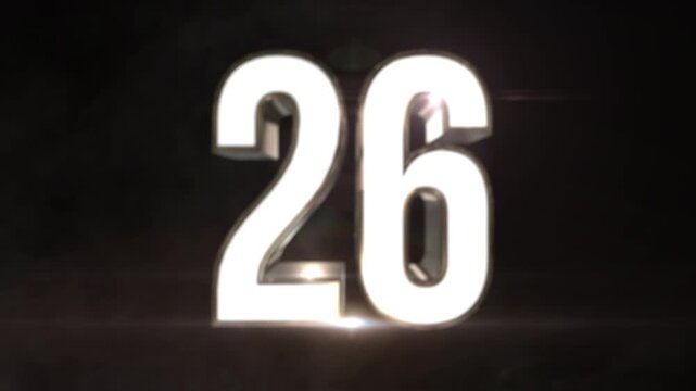 3DCGで作成したカウントダウン動画（30〜0まで）、光のエフェクト付き,countdown,time