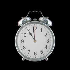 10:59 PM Vintage Steel Alarm Clock with Alloy Steel Body and Glass Twin Bell, Featuring Classic...