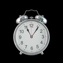 11:06 PM Vintage Steel Alarm Clock with Alloy Steel Body and Glass Twin Bell, Featuring Classic...