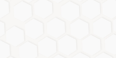 Fototapeta premium 3d hexagonal structure futuristic white background and embossed hexagon abstract with hexagon background. honeycomb hexagonal background. Hexagon shape, white, shiny gray. hexagon pattern shape.