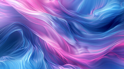 Obraz premium Abstract wavy fluid art with blue and