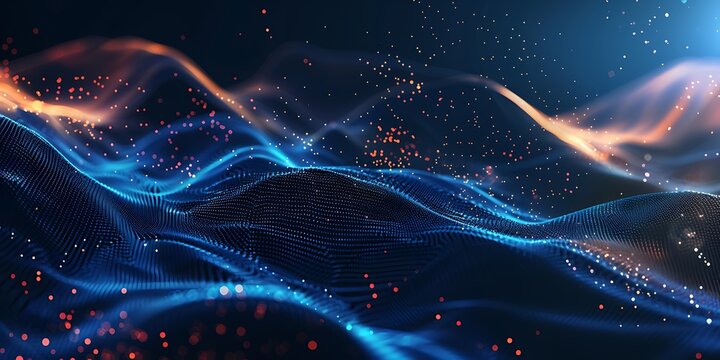 abstract technology particles mesh background