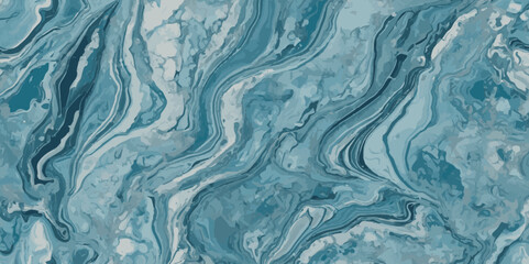 Silver and blue wavy sea ocean marble texture background.