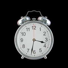 3:32 PM Vintage Steel Alarm Clock with Alloy Steel Body and Glass Twin Bell, Featuring Classic...
