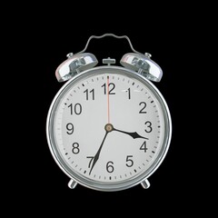 3:34 PM Vintage Steel Alarm Clock with Alloy Steel Body and Glass Twin Bell, Featuring Classic...