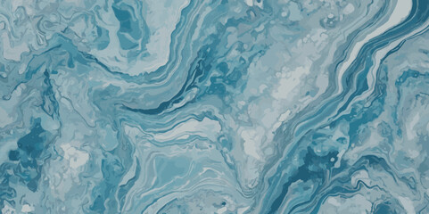 Vector abstract soft blue and silver print sea water and ocean marble texture background.