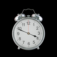 3:49 PM Vintage Steel Alarm Clock with Alloy Steel Body and Glass Twin Bell, Featuring Classic...