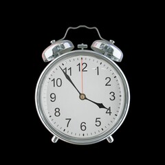 3:54 PM Vintage Steel Alarm Clock with Alloy Steel Body and Glass Twin Bell, Featuring Classic...