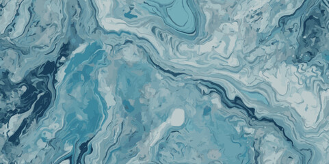 Silver and blue wavy sea ocean marble texture background.