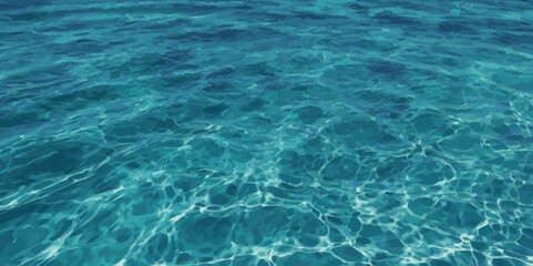 Abstract blue and white water ocean wave and curved line background. Blue wave with liquid fluid ocean texture. Ocean wave banner background.