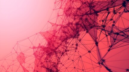Obraz premium 39. Interconnected geometric shapes forming a complex network with gradients