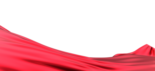 Smooth elegant red cloth on grey background