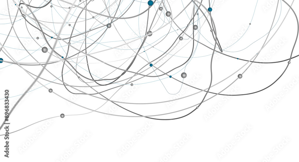 Aufkleber Global network background. Connecting triangles. Globe of the earth. abstract planet in space. 3d rendering