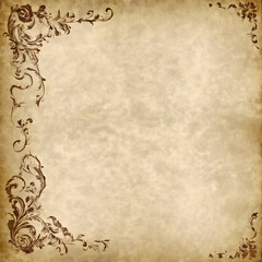 Old parchment paper background with sepia tones
