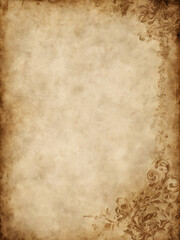 Old parchment paper background with sepia tones