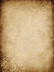 Old parchment paper background with sepia tones