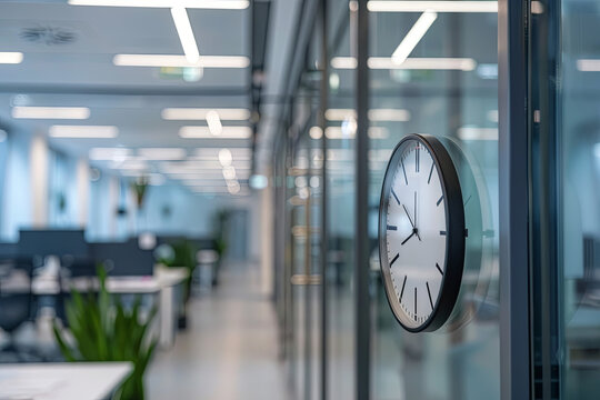 Synchronized clock in office, operational excellence