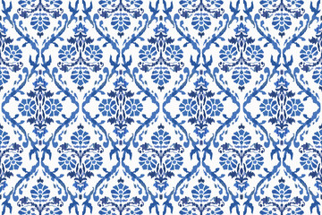 	
Ikat tribal Indian seamless pattern. Ethnic Aztec fabric carpet mandala ornament native boho chevron textile.Geometric African American oriental traditional vector illustrations. Embroidery style.