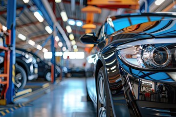 Fototapeta premium Car service. Auto repair shop. Car service station. Automotive industry