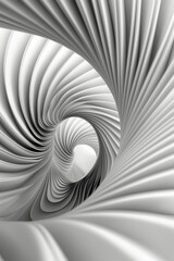 Obraz premium Abstract White Paper Spiral Background with Intricate Geometric Patterns