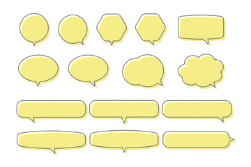 Obraz premium set of yellow speech bubbles
