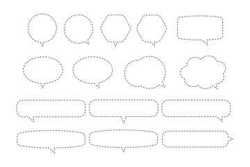 Fototapeta premium Set of dotted speech bubbles
