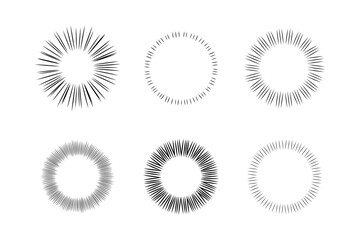 A set of impactful concentrated lines