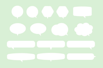 Set of vector illustration speech bubbles