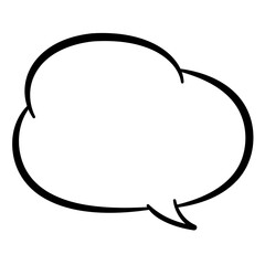 Manga style speech bubble single item