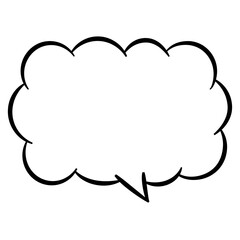 Manga style speech bubble single item