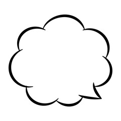 Manga style speech bubble single item