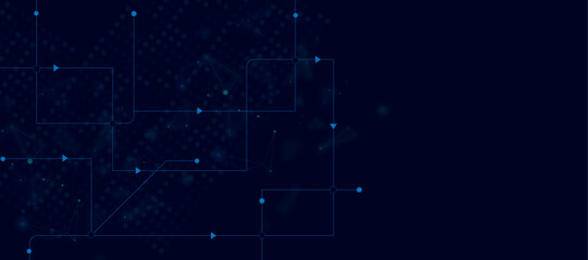 Vectors Abstract connecting lines and dots. Social networking, network connection and global communication technology background