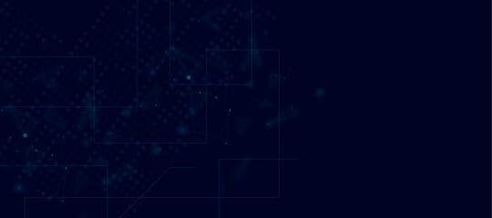 Vectors Abstract connecting lines and dots. Social networking, network connection and global communication technology background